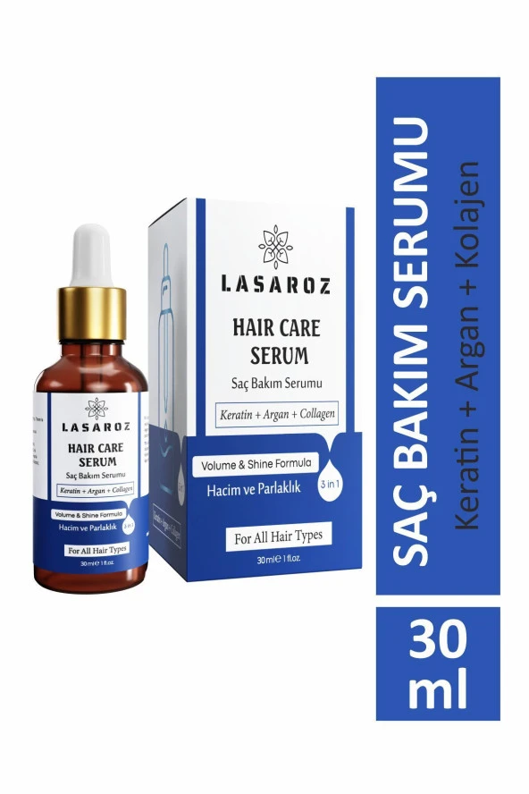 Lasaroz Saç Bakım Serumu Argan Keratin Kolajen 30 ml