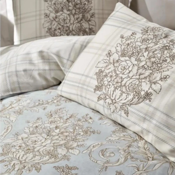 Cotton Box Saten Terry Bej Çift Kişilik Nevresim Takımı - 2