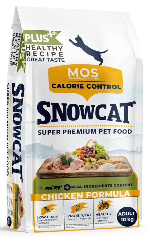 Snow Cat Plus Düşük Tahıllı Yetişkin Tavuklu Kedi Maması 10 Kg