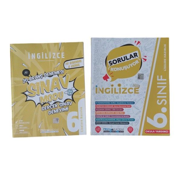 PRUVA AKADEMİ 6. SINIF İNGİLİZCE 2Lİ SET