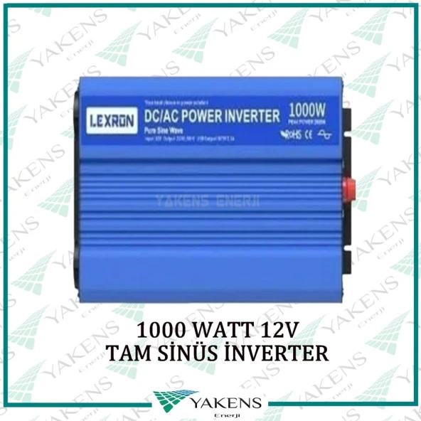 1000 Watt 12V Tam Sinüs İnverter Lexron ürün görseli