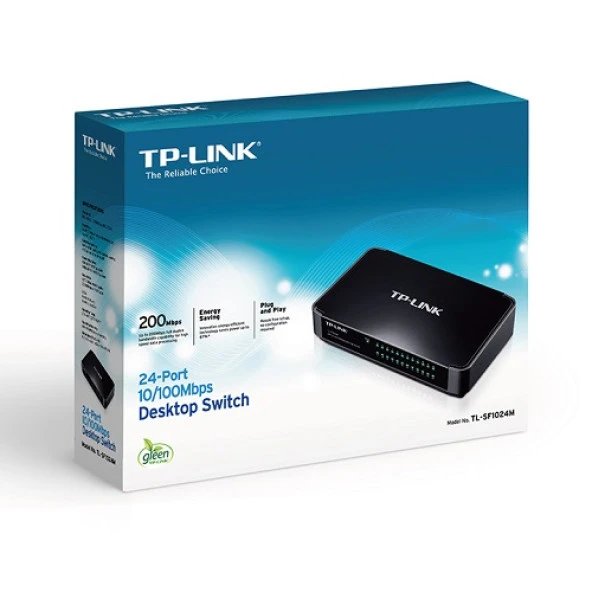 TP-LINK 24port TL-SF1024M 10/100 Yönetilemez Switch Masaüstü - 3