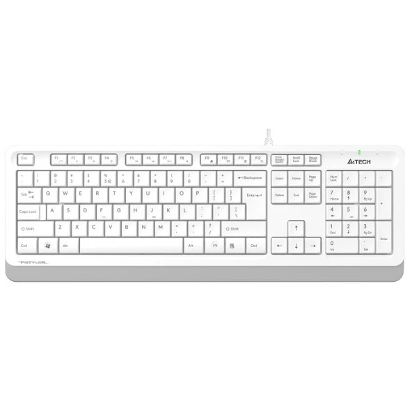 A4 TECH FK10 USB Q Trk Beyaz/Gri Multimedya Klavye - 1