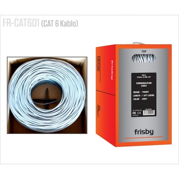 FRISBY CAT6 Utp 23AWG 305m Kablo CAT601