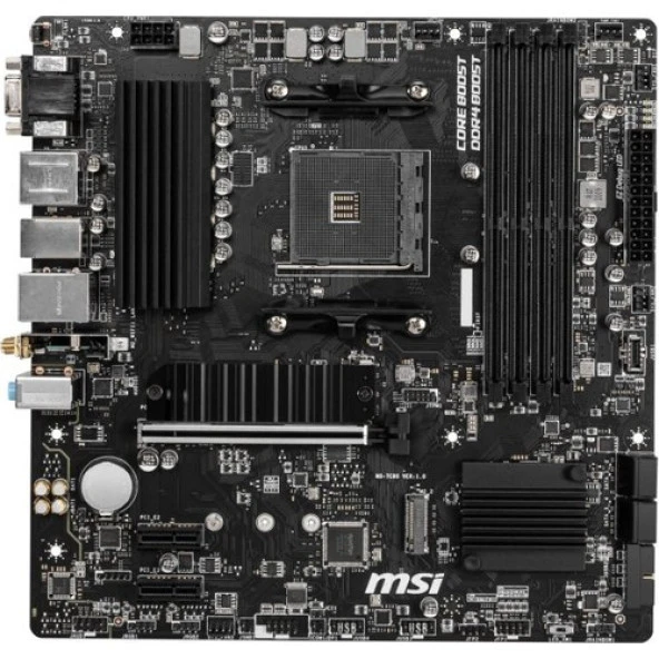 MSI B550M PRO-VDH WIFI DDR4 SATA3 M2 PCIe NVME HDMI DP PCIe 16X v4.0 AM4 mATX - 2