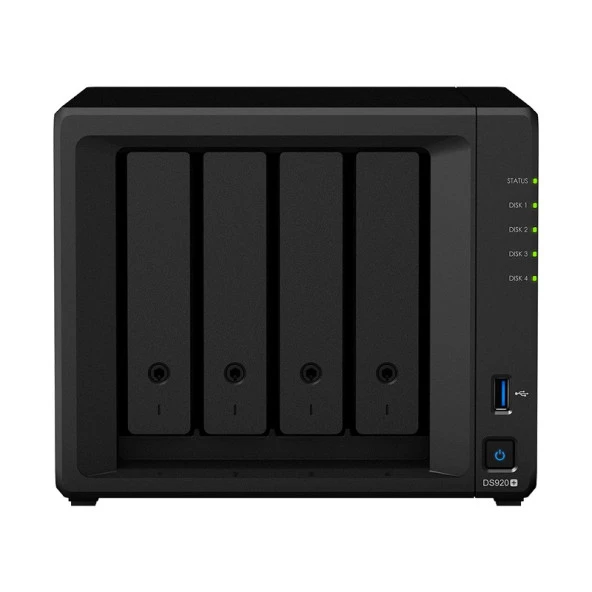 SYNOLOGY DS920 PLUS CELERON QC- 4 GB RAM- 4-diskli Nas Server (Disksiz)