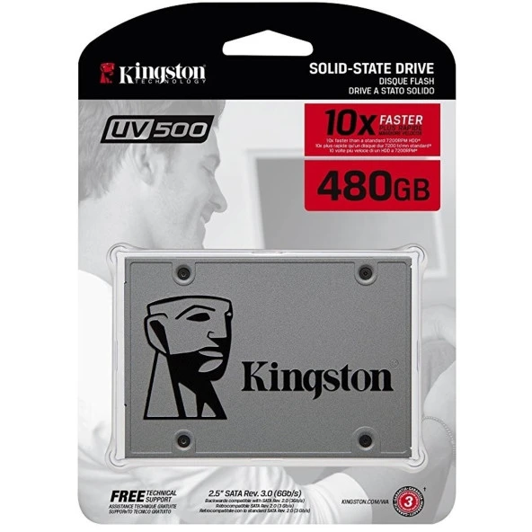 KINGSTON 480GB A400 SA400S37/480G 500- 450MB/s SSD SATA-3 Disk - 1