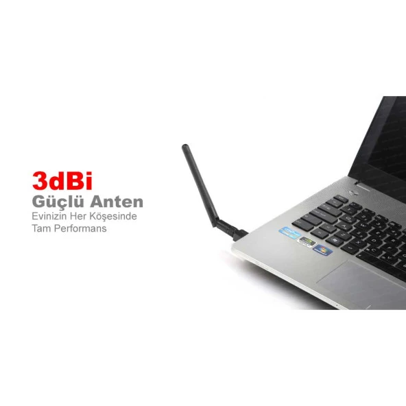 DARK DK-NT-WDN153 150 MBPS 1x3DBI USB WIRELESS ADAPTÖR - Resim 2