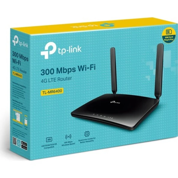 TP-LINK TL-MR6400 300Mbps 4G LTE Router - Resim 2