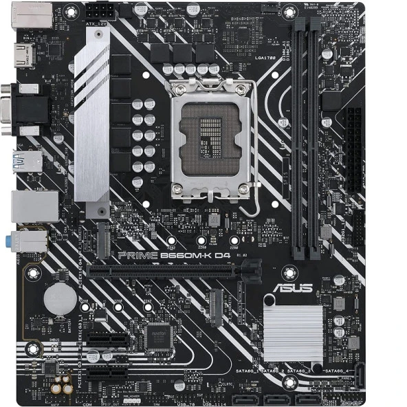 ASUS PRIME B660M-K D4 DDR4 M2 NVME PCIE 16X v4.0 1700p mATX - 2