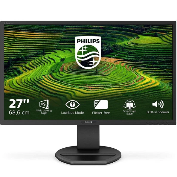 PHILIPS 27" IPS 271B8QJEB-00 5MS 60HZ DVI-HDMI-DP Pivot Ev Ofis Tipi Monitör 1920X1080