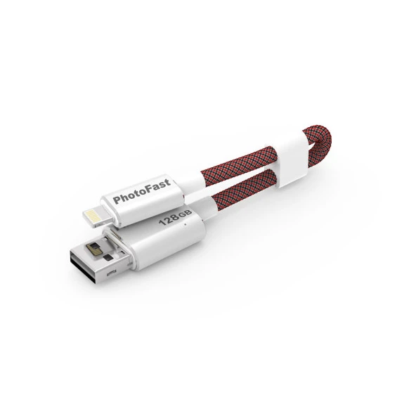 PHOTOFAST 128GB USB 3.0 MEMORİES CABLE GEN3 Lightning ŞARJ KABLOLU GÜMÜŞ USB BELLEK