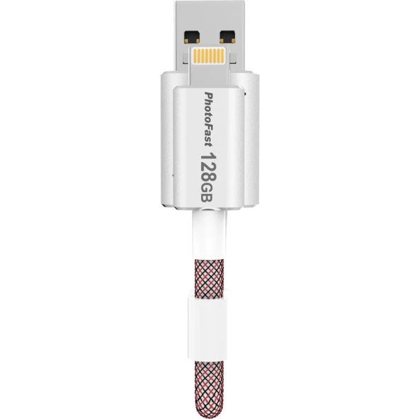 PhotoFast MemoriesCable GEN3 128GB Lightning / USB 3.0 Şarj Kablolu i-FlashDrive (Gümüş) - 2