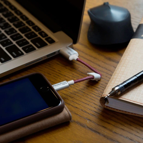 PhotoFast MemoriesCable GEN3 32GB Lightning / USB 3.0 Şarj Kablolu i-FlashDrive (Gümüş) - Resim 2