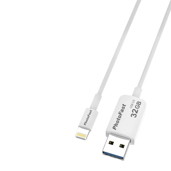 PhotoFast Photo Backup Cable 32GB Lightning / USB 3.0 Şarj Kablolu i-FlashDrive - Resim 2
