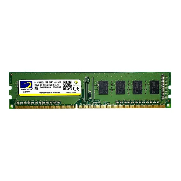 TwinMOS 4GB DDR3 1600MHz CL11 PC RAM VALUE MDD34GB1600D 1.5v