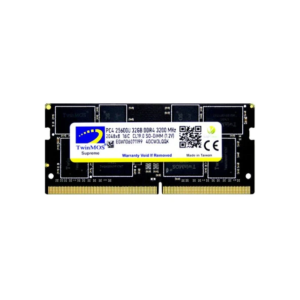 TWINMOS 32GB DDR4 3200MHZ NOTEBOOK RAM VALUE MDD432GB3200N - 1