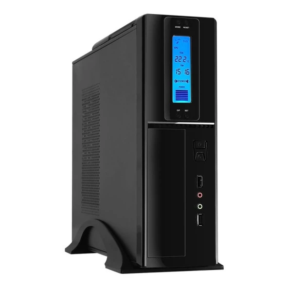 FRISBY 300W FC-S6040B DIJITAL GÖSTERGELİ STANDART SLIM MICRO ATX PC KASASI