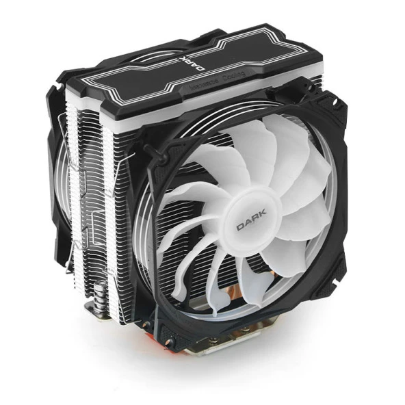 DARK FREEZER X129 DKCCX129 RGB Hava Soğutmalı AM5-1700p Dual Fan İşlemci Fanı - Resim 2