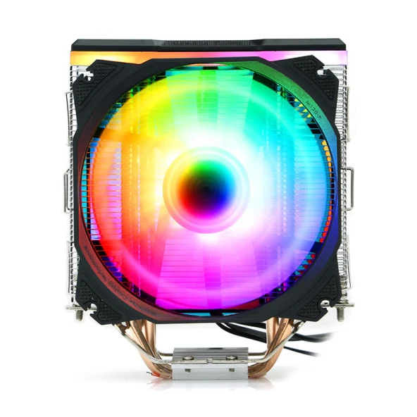 DARK FREEZER X129 DKCCX129 RGB Hava Soğutmalı AM5-1700p Dual Fan İşlemci Fanı - Resim 3