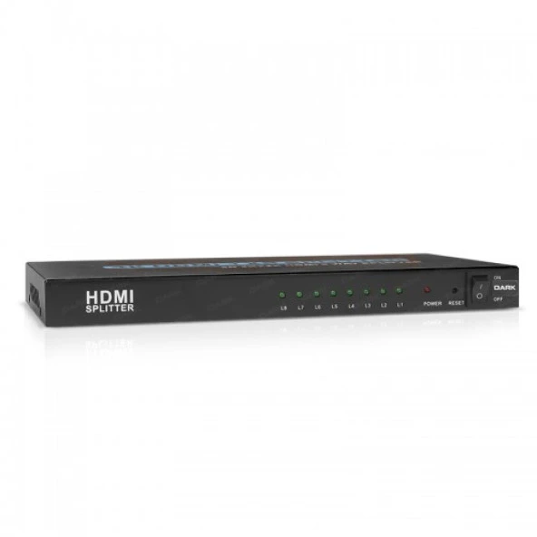 DARK DK-HD-SP8X1 Full HD 1 Giriş 8 Çıkışlı HDMI Splitter (Sinyal Çoğaltıcı)