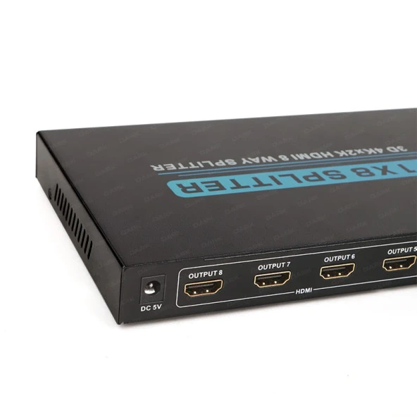 DARK 8port DK-HD-SP8X1 1port HDMI (giriş) 8port HDMI (çıkış) 4K HDMI Switch - Resim 5