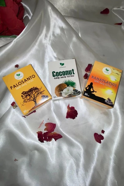 Organik Tütsü Seti Geri Akış Back Flow Şelale 3d Tütsü Doğal Kokulu Hindistancevizi - Resim 3