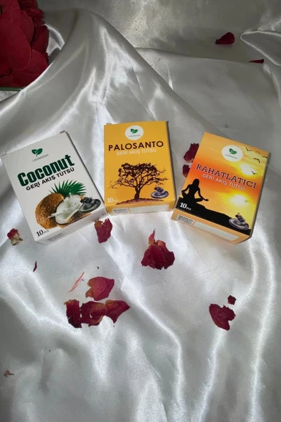 Organik Tütsü Seti Geri Akış Back Flow Şelale 3d Tütsü Doğal Kokulu Hindistancevizi - Resim 5