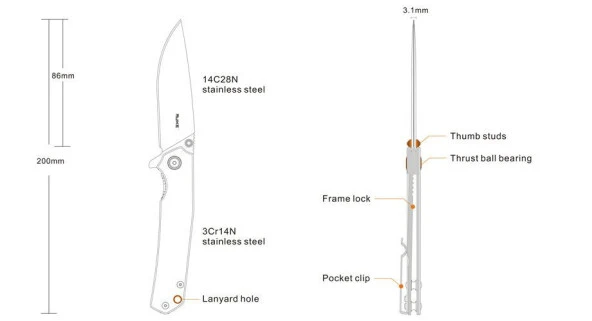 RUIKE P801-SB ÇAKI - 3