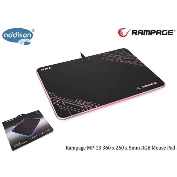 Addison Rampage MP-13 360x260x5mm RGB Mouse Pad - 5