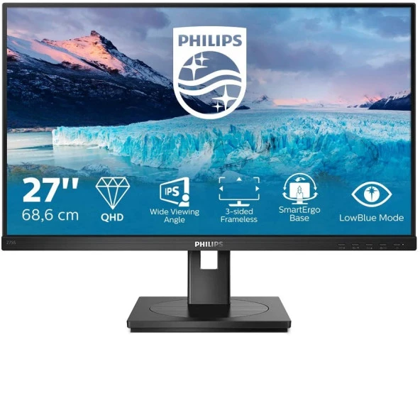PHILIPS 27" IPS 275S1AE-00 4MS 75HZ HDMI-DP EV OFİS MONİTÖRÜ 2560X1440
