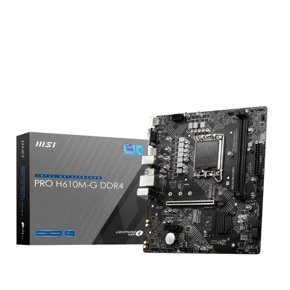 Msı Pro H610m-G Ddr4 Hdmı-Dp Pcıe 16X V4.0 1700P Matx