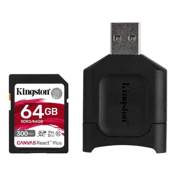 KINGSTON 64GB SD CLASS 10 Hafıza Kartı +Kart Okuyucu MLPR2/64GB