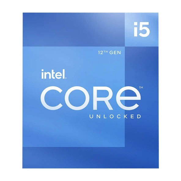 INTEL CORE i5 12600K 20MB 10çekirdekli O/B UHD 1700p 125W Kutulu+Fanlı