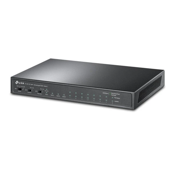 TP-LINK 8-PORT 124W FULL POE TL-SL1311MP 10/100 2X-GIGABIT 1X-SFP YÖNETİLEMEZ SWITCH - Resim 2