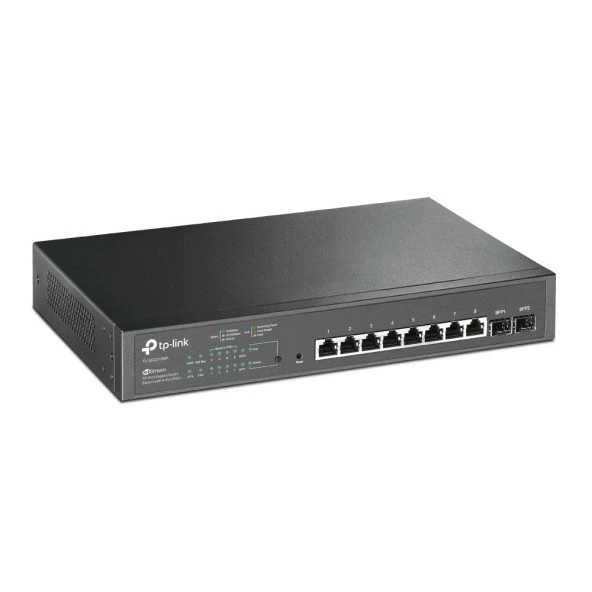 TP-LINK 10-PORT 150W 8PORT POE TL-SG2210MP GIGABIT 2X-SFP YÖNETİLEBİLİR SWITCH - Resim 2