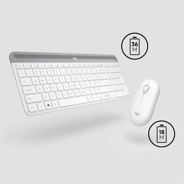 LOGITECH MK470 Kablosuz Q Trk Beyaz Multimedya Klavye - Mouse Set 920-009436 - 7