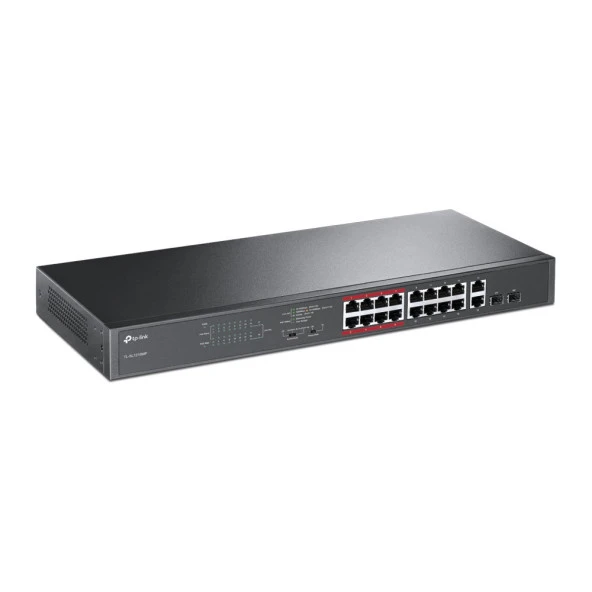 TP-LINK 16-PORT 192W FULL POE TL-SL1218MP 10/100 2-PORT GIGABIT 2X-SFP POE SWITCH ürün görseli