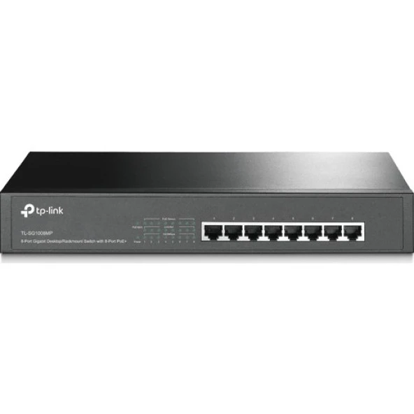 TP-LINK 8-PORT 153W FULL POE TL-SG1008MP GIGABIT POE SWITCH ürün görseli