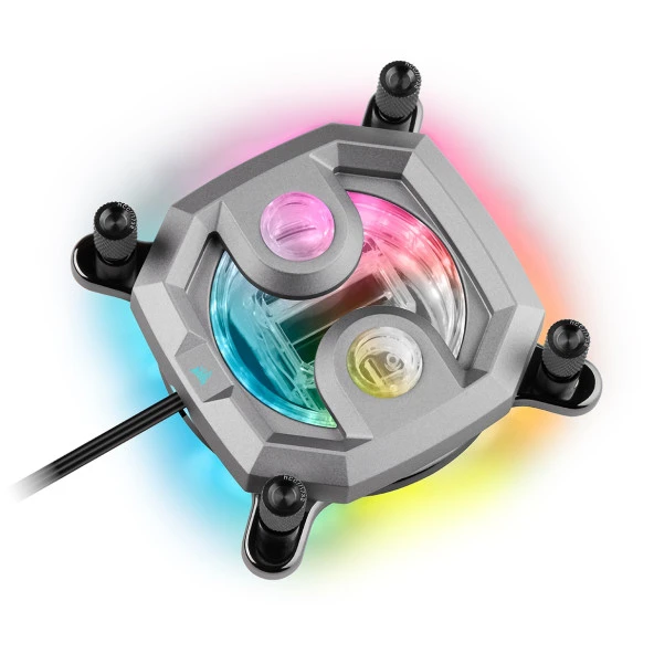 CORSAIR CX-9010017-WW CPU WaterBlock  Hydro X Series XC7 RGB PRO CPU Water Block (1700/1200/AM4) — Silver