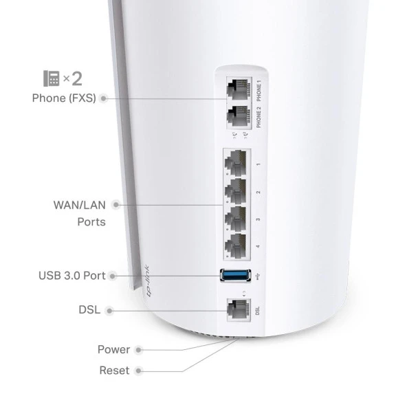 TP-LINK DECO X73-DSL AX5400 WIFI-6 VDSL MODEM ROUTER - Resim 3