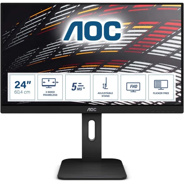AOC 23.8'' IPS 24P15MS 60HZ HDMI-DP-DVI KURUMSAL MONİTÖR