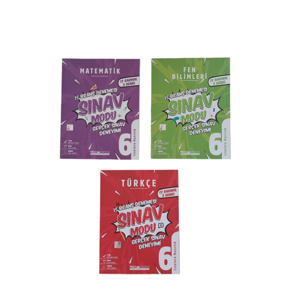 PRUVA AKADEMİ 6. SINIF 3LÜ SET