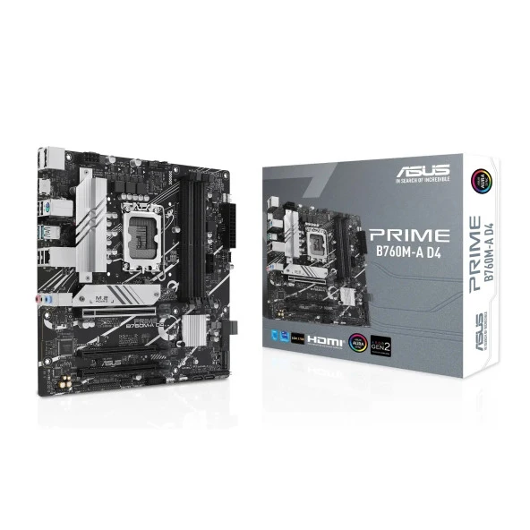 ASUS PRIME B760M-A D4 DDR4 HDMI-DP PCIE 4.0 1700p mATX