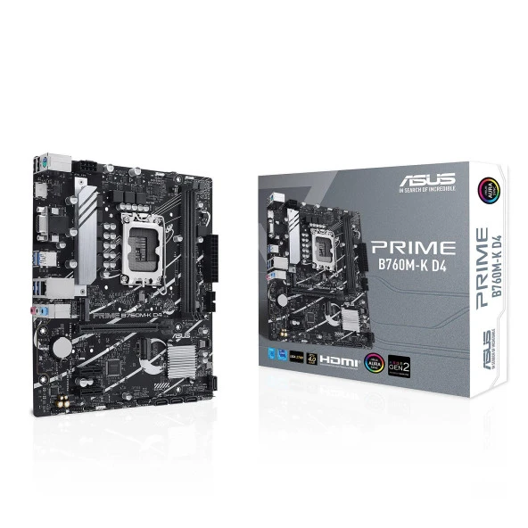 ASUS PRIME B760M-K D4 DDR4 HDMI PCIE 4.0 1700p mATX ürün görseli