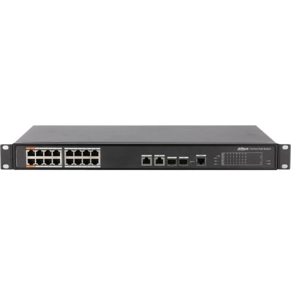 DAHUA 16port 240w FULL PoE PFS4218-16ET-240-V2 Gigabit 2xCombo SFP Yönetilebilir Switch