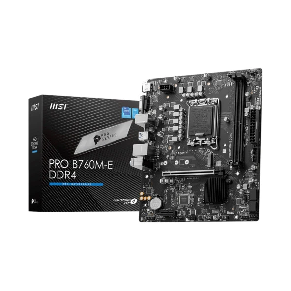 MSI PRO B760M-E DDR4 HDMI-DP PCIE 4.0 1700p mATX