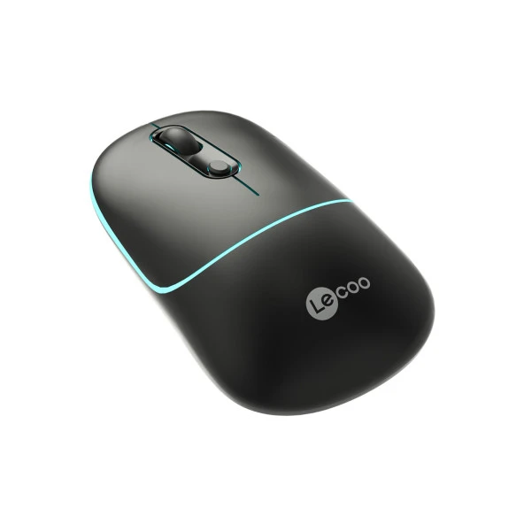 Lenovo Lecoo Ws210 Kablosuz + Bluetooth Sessiz Şarjlı 1600Dpi Optic Siyah Mouse