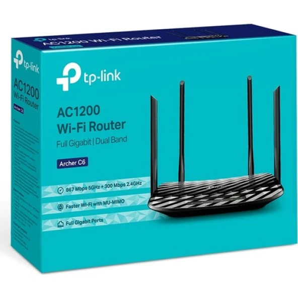 TP-LINK ARCHER C6 AC1200 Dual Band EV Ofis Tipi Router - 4