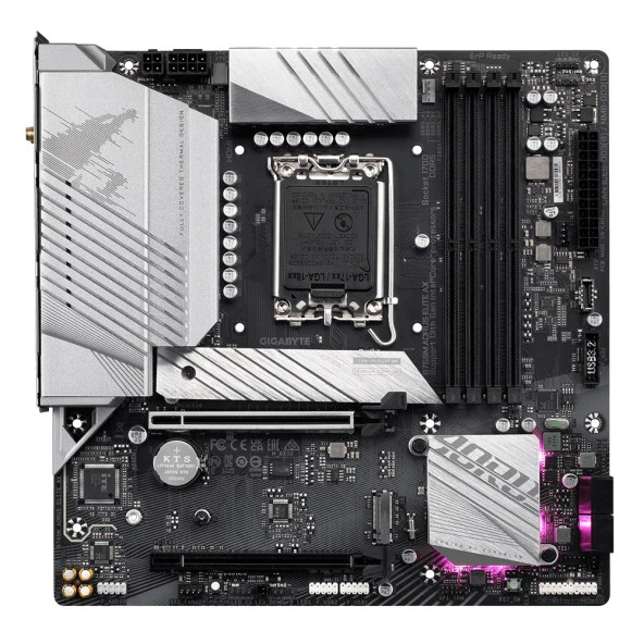 GIGABYTE B760M AORUS ELITE AX WIFI-6E DDR5 HDMI DP PCIe 16X v5.0 1700p mATX - Resim 2